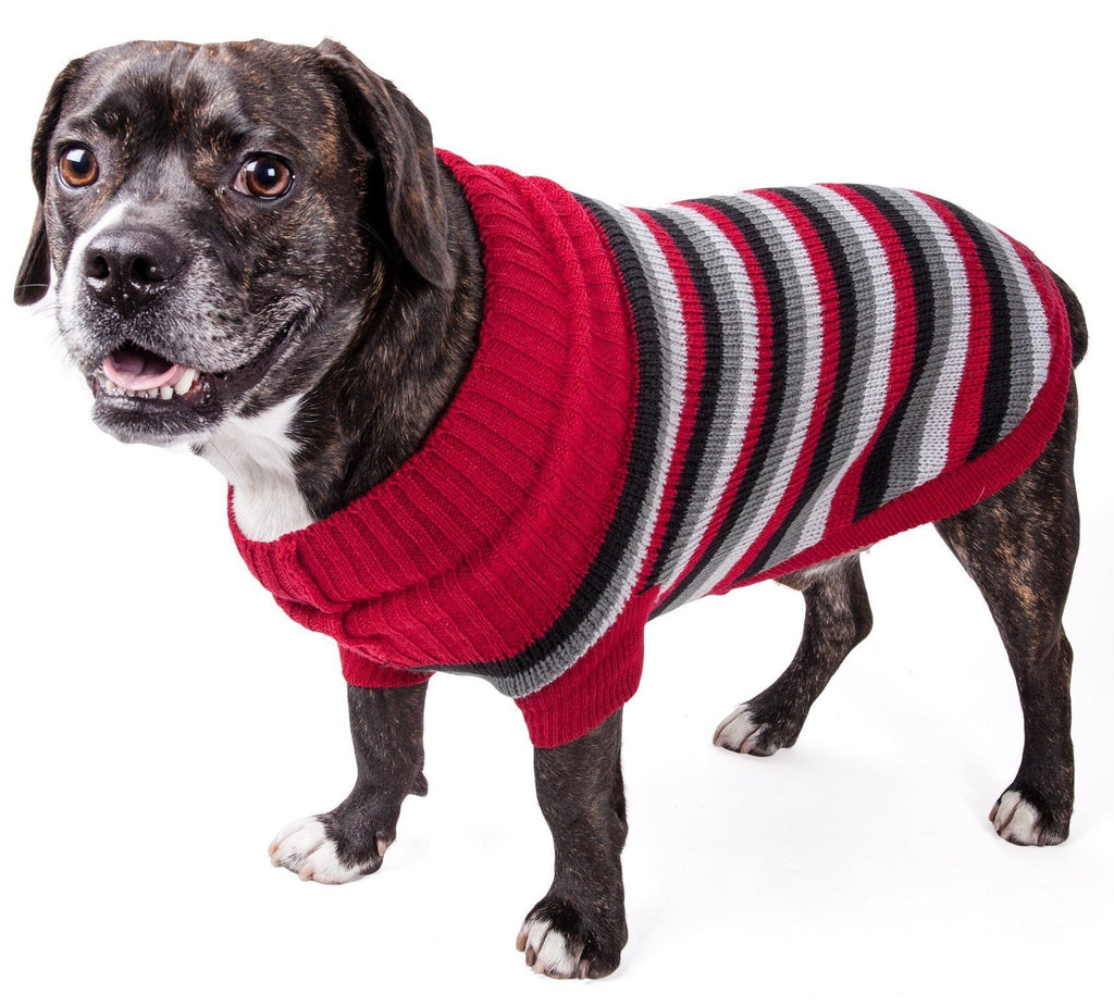 Polo-Casual Lounge Cable Knit Turtleneck Dog Sweater