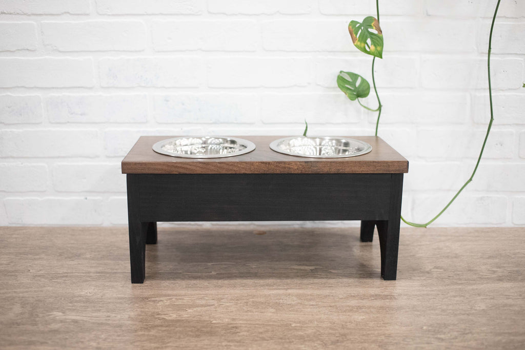 Elevated Pet Feeder 2 Stainless Steel Bowls -0