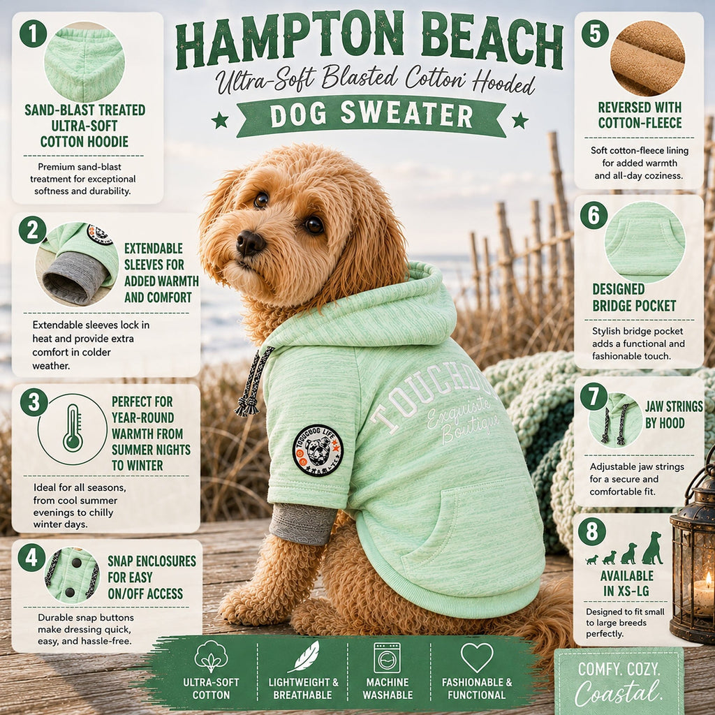 Hampton Beach Ultra-Soft Hooded Dog Sweater