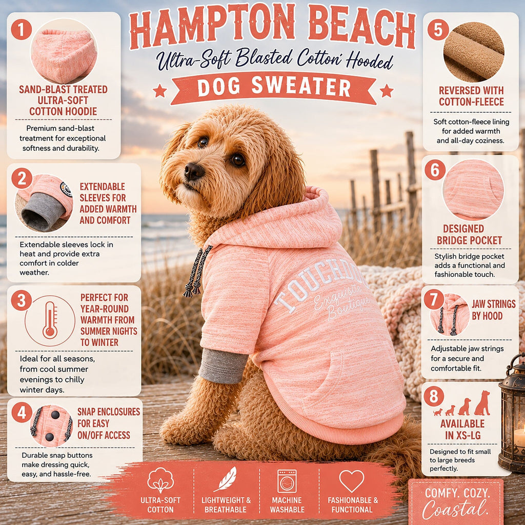 Hampton Beach Ultra-Soft Hooded Dog Sweater